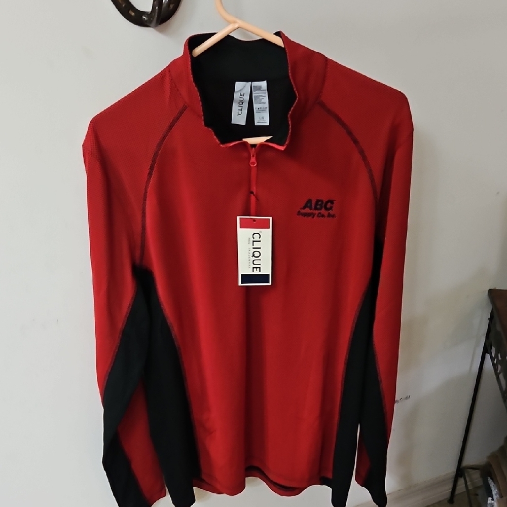Clique Red and Black Men's Shirt